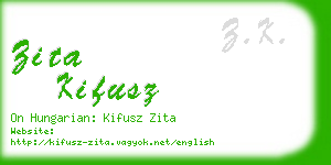 zita kifusz business card